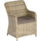 Merxx Riviera Korbsessel 63 x 64 x 82 cm naturgrau