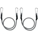 WINDHAGER Expanderseil mit Karabiner für Sonnensegel, Gepäckspanner, Spanngummi, Segelspanner, Spannfeder für Planen, 2 Stück,