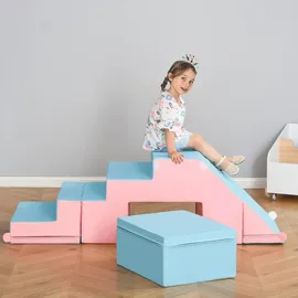 Homcom Kinder-Softplay-Set Kunstleder, Schaumstoff