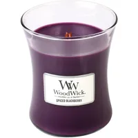 Woodwick Spiced Blackberry Duftkerze 275 g lila
