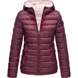 Marikoo Damen modische Steppjacke Übergangsjacke mit großer Kapuze Lucy