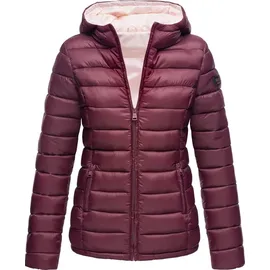 Marikoo Damen modische Steppjacke Übergangsjacke mit großer Kapuze Lucy