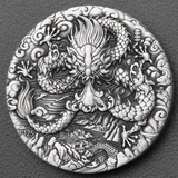 The Perth Mint Silbermünze 2oz 2024 Drache Lunar III (Antiqued) Antique Finish