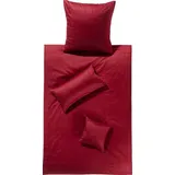 Erwin Müller Bettwäsche Passau Mako-Damast rot Größe 1x 135x200 cm + 40x80 cm