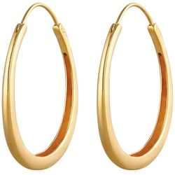 Elli Basic Creolen Hänger Oval Geo Trend 925 Silber   Damen 