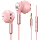 Kopfhörer mit Kabel, In Ear Kabel Kopfhörer Ohrhörer, in Ear Kopfhörer 3.5mm Klinke, Kabel Kopfhörer mit Mikrofon und Lautstärkeregler für iPhone, Samsung, Android, iPad, MP3, usw 3,5mm Audiogeräte