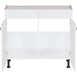 kochstation Spülenschrank KS-Cara 100 x 58,4 x 87 cm Weiß