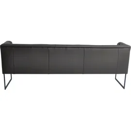 K+W Komfort & Wohnen »Creso«, im modernen Chesterfield-Look, mit schwarzen Kufenfüßen schoko, 11324002-0 B/H/T: 222 cm x 83 cm x 67 cm