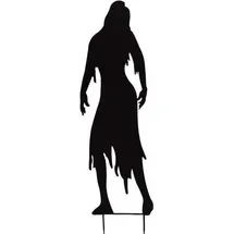 Europalms Silhouette Metall Zombie Frau, 135cm