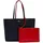 Lacoste Anna Reversible Two-Tone Tote Bag marine/rouge