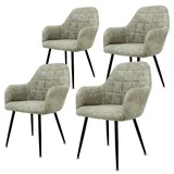 ECD Germany 4er Set Esszimmerstühle Armlehnenstühle