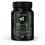 Vitamin D3 K2 Magnesium 5000 IE K2 MK-7 Bisglycinat Vegan 120 Kapsel hochdosiert