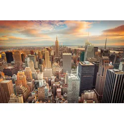 Fototapete PAPERMOON "Manhattan Midtown", bunt (mehrfarbig), B:4m L:2,6m, Vlies, Tapeten