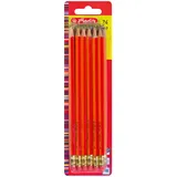 Herlitz Bleistifte HB rot mit Radierer, 24 St.