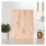 vidaXL Schneidebrett, Schneidebretter mit 4 abgerundeten Ecken, Multifunktional Holzbrett Küchenbrett, Frühstücksbrett Servierbrett, 40x30x4cm Massivholz Buche