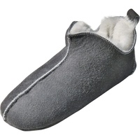 Hollert Lammfell Hausschuhe - Bali Fellschuhe Lederschuhe Bettschuhe Schuhgröße EUR 40, Farbe Grau/Weiß