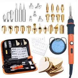 Preciva Brennmaschine Holzbrenner Pyrography Stift Handwerk Werkzeug 60W orange