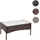 Mendler Halden Gartentisch 79 x 48 x 38 cm braun meliert