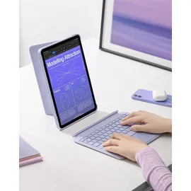 Inateck Tastaturhülle für iPad Air 11 Zoll (M3/M2, 2025/2024), iPad Pro 11 Zoll 4/3/2/1 Lila