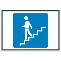 HB-Druck Fußgängerunterführung Symbol Aufkleber A3 (297x420mm)