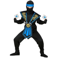 Carnival Party 10tlg. Kostüm "Kombat Ninja" in Blau - 158