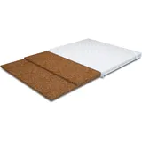 MR Group Matratzentopper Coco Two 200 x 200 cm, Topper Höhe ca. 3 cm H4, Antiallergisch, Antimykotisch, Kokosnusseinsatz, Kunstfaser, Abnehmbarer Bezug, für alle Betten, Reißverschluss, Mikrofaser