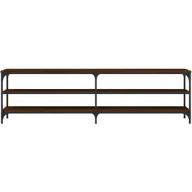 vidaXL TV-Schrank Braun Eiche 180x30x50 cm Holzwerkstoff und Metall