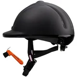 RL24 - Reithelm Youngster von Casco inkl. Hufkratzer | Reitkappe für Damen, Herren & Kinder | geringes Eigengewicht & Gute Belüftung | Helm zum Reiten | Reiterhelm in Schwarz | Größe L (59-62 cm)