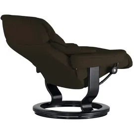 Stressless Relaxsessel Reno Leder 79 x 108 x 75 cm Braun mit Hocker