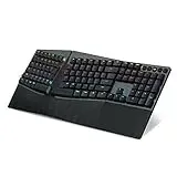 Perixx PERIBOARD-835BR - Kabellose RGB-beleuchtete ergonomische mechanische Tastatur, Flache taktile Brown-Schalter, programmierbare Tasten, Windows/Mac OS X kompatibel, US QWERTY