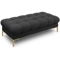 Micadoni Bank, Dunkelgrau, Textil, 2-Sitzer, 133x41x62 cm, Hergestellt in