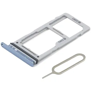 MMOBIEL Dual SIM Kartenhalter Kompatibel mit Samsung Galaxy S10 / S10 Plus 2019 - SIM Card Tray Schlitten - Inkl. Gummidichtung und SIM Pin - Blau