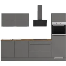 Impuls Küchen Küchenzeile IBZ4280L7 280 cm Grafit ohne E-Geräte