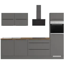 Impuls Küchen Küchenzeile IBZ4280L7 280 cm Grafit ohne E-Geräte