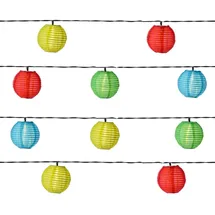 MARELIDA Lichterkette Solar 4,5m 10 Lampions bunt
