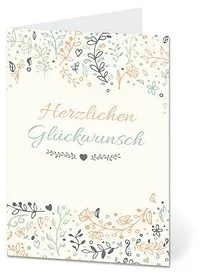 LUMA Glückwunschkarte Blumen DIN B6