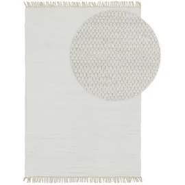 benuta Kunstloft Teppich, Weiß, Textil, Beton Optik, Rechteckig, 200x1 cm, Gots, für Fußbodenheizung geeignet, Teppiche & Böden, Teppiche, Naturteppiche