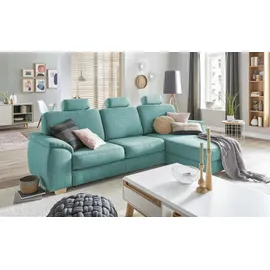 Smart Ecksofa Valencia ¦ türkis/petrol ¦ Maße (cm): B: H: 90 T: 173.0