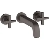 Hansgrohe Fertigmontageset Axor Citterio UP-3-Loch-Waschtischarmatur, m Kreuzgr., brush. bla vc