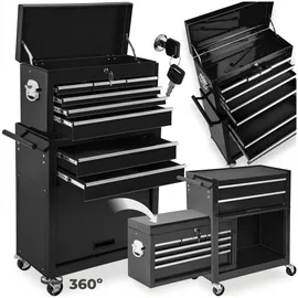 Tectake Werkzeugwagen Stahl 33 cm x 110,00 cm x 69,00 cm schwarz unbestückt