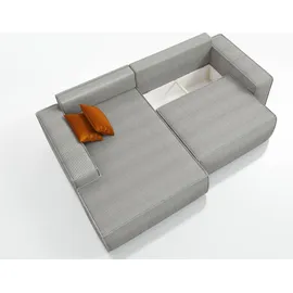 mebloland Ecksofa TOR mit Schlaffunktion. Farbe: Grey. - Grau