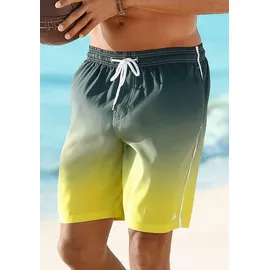 Buffalo Badeshorts grau-gelb M