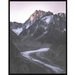 ANY IMAGE Digitaldruck »Mer de Glace in Chamonix«, Rahmen: Buchenholz, Schwarz