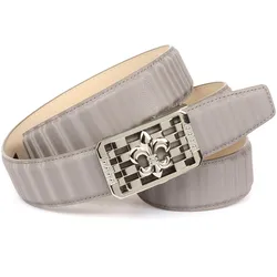 Ledergürtel ANTHONI CROWN, Damen, Gr. 75, grau, Leder, unifarben, elegant,feminin,klassisch,modisch, Gürtel, mit silberfarbener stilisierter Lilien-Schnalle