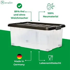 Novatool Novaliv Aufbewahrungsbox 1 x 45 L + 2 x 15 L + 2 x 5 L + 2 x 2 L 7-tlg. anthrazit