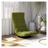 vidaXL Bodenstuhl Drehbar Samt 54 x 80 x 54 cm Hellgrün