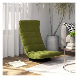 vidaXL Bodenstuhl Drehbar Samt 54 x 80 x 54 cm Hellgrün