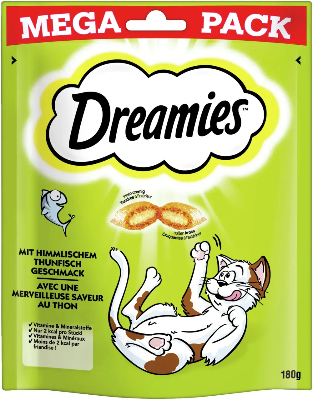 Dreamies Megapack 180 Gramm Katzensnack Thunfisch