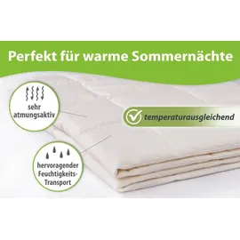 franknatur Sommerdecke 140x220 Lyocell Lyocell Bettdecke Bio Baumwolle Decke Sommer