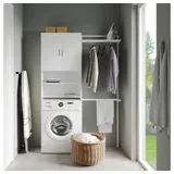 Vicco Martha Waschmaschinenschrank 64 x 190 cm Weiß Spanplatte